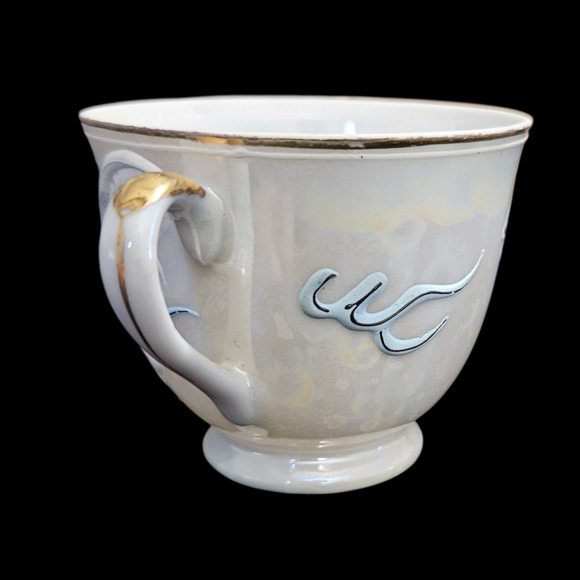 Vintage Japanese Moriage Dragon Cup Saucer Lusterware Raised Enamel Hand Painted - Picture 7 of 9